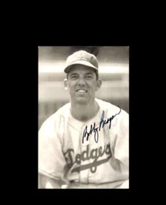 Bobby Bragan Signed Vintage Brooklyn Dodgers Photo Postcard Autograph - Picture 1 of 2