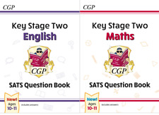 Neue CGP ks2 Englisch & Maths SATs Frage Buch setages 10-11 für 2022 Tests