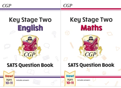 New CGP KS2 English & Maths SATS Question Book SetAges 10-11 for the 2024 tests - Image 1 of 3