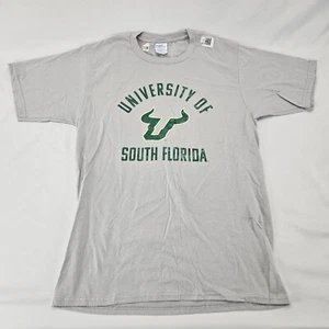 Men University of South Florida USF Bulls T-Shirt Grey Sz S - Picture 1 of 15