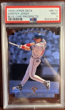 1996 Upper Deck Chipper Jones Rookie🔥Blue Chip🍪Prospects Die Cut✂️PSA 9🚨MINT