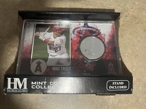 The Highland Mint Coin Collection Mike Trout Stand Included New in Box Angels - Picture 1 of 2