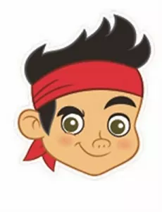 Jake De y los Piratas Nunca Jamás Individual Diversión Careta Cartón Fiesta - Imagen 1 de 1