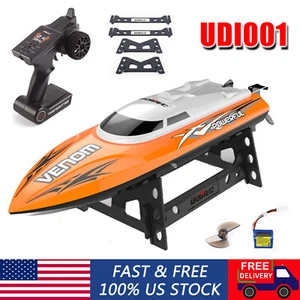 🚤UDI RC Boat 2.4G High Speed Remote Control Electric Boat Orange Power Venom - Picture 1 of 12