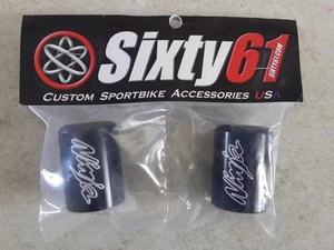 Kawasaki Bar Ends Black Engraved 500 ZX6R ZX9R ZX10RF - Picture 1 of 2