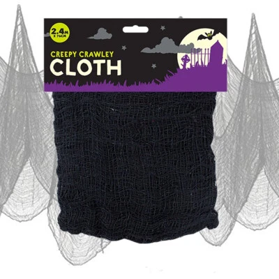 DAVIES HALLOWEEN WEB CREEPY CLOTH TABLE DOORS WINDOWS DECORATIVE CLOTH | 2.4 METERS UK