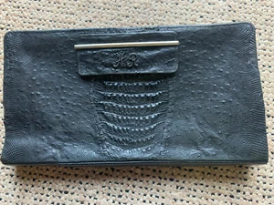 Antike Abendtasche Schwarzes Krokodil Leder 1 1 X 20 cm - Bild 1 von 9