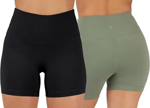 High Waisted Running Yoga Shorts Tummy Control Workout Biker Power Flex Shorts f - Picture 1 of 12