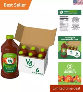 6 Pack Low Sodium 100% Vegetable Juice, 64 fl oz Bottles - Nutrient-Rich Drink - Picture 1 of 8