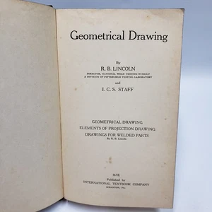 International Textbook Company Geometrical Drawing Welded Parts 1944 HC 163 E - Bild 1 von 22