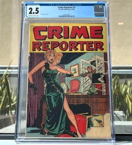 Crime Reporter #3 (1948) ⭐ CGC 2.5 ⭐ MATT BAKER GGA Golden Age St John Comic - Picture 1 of 3