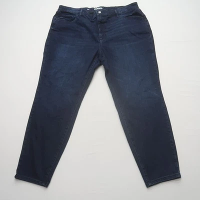 Jeans skinny curvilíneo feminino Sonoma tamanho 20W lavagem escura jeans stretch costura interna 29" - Imagem 1 de 4