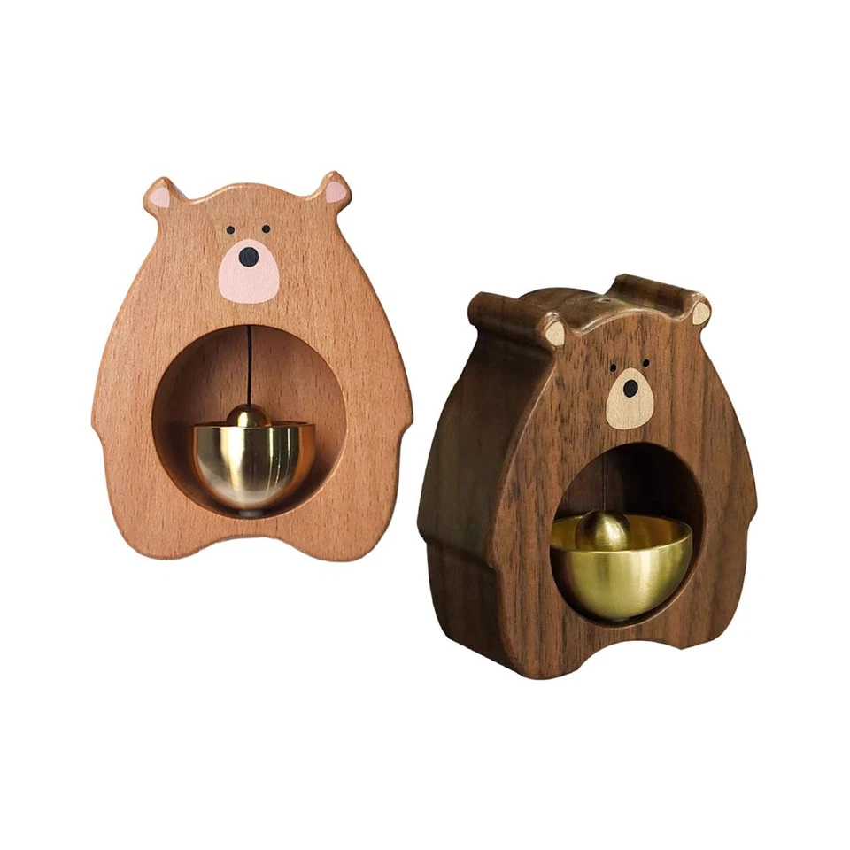 Ancien autocollant sonnette en bois décoratif réfrigérateur unique porte cloche porte carillon - Photo 1/1