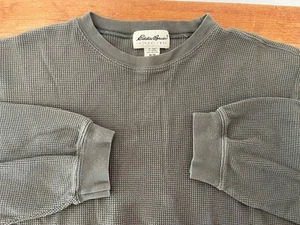 Vintage Eddie Bauer Thermo Shirt 100% Baumwolle Waffelstrick Grün Langarm Herren M » - Bild 1 von 8