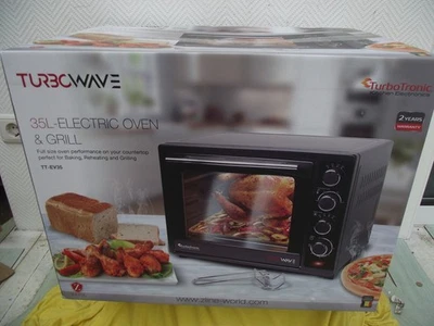 Turobotronic Mini-Backofen 35 Liter 1.600 W Doppelglastür 2 Backbleche Grill NEU - Bild 1 von 2