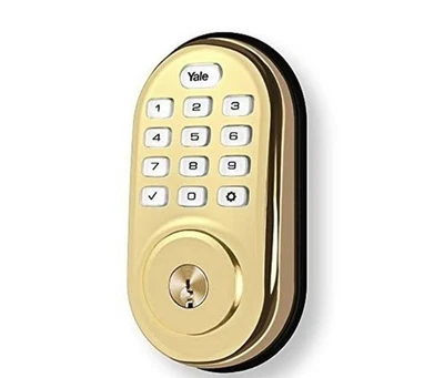 Yale Security Electronic Push Button Deadbolt Fully Motorized with Zwave Technol - Image 1 of 4