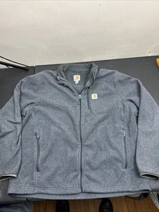 Carhartt Dalton Full Zip Fleece Jacket Men's XL Shadow Gray Work 103832-036 - Picture 1 of 6