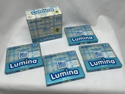 Sony Lumina MiniDisc 74-Min Recordable MDW-74FL x4 – Sealed – Vintage glitter - Image 1 of 4