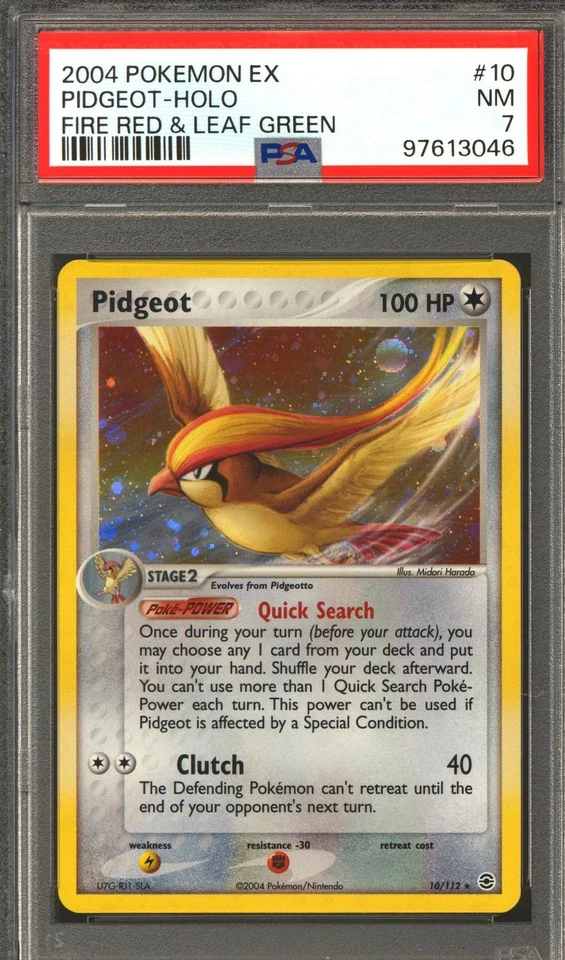 Pokemon EX Fire Red Leaf Green FRLG Pidgeot 10/112 PSA 7 - Image 1 of 1