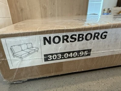 Ikea NORSBORG COVER SLIPCOVER FOR 3 SEATS SECTION EDUM LIGHT BLUE New - Image 1 of 4