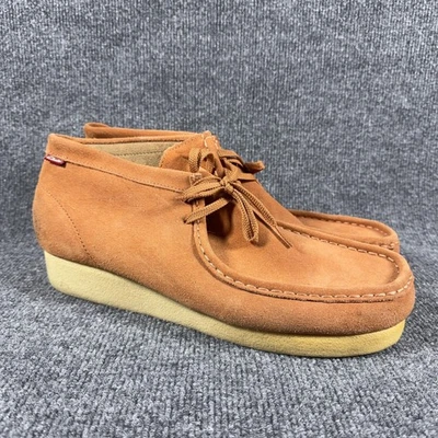 Clarks Wallabies Chukka Shoes Mens Size 13 Orange Moc Toe Crepe Sole Lace Up - Image 1 of 4