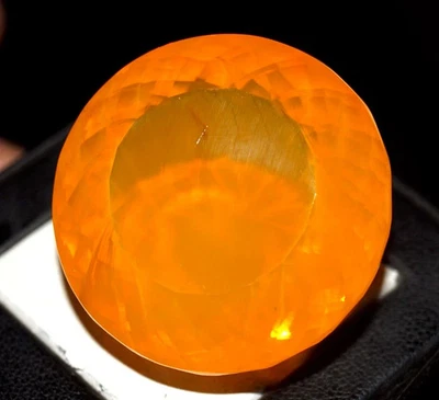 119.80 CT Certified Round Orange Opal Loose Gemstone Rare Huge Collector Gem - Image 1 of 4