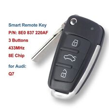 Remote Control Car Key Fob 3 Buttons 433MHz 8E Chip for Audi Q7 P/N: 8E0 837 220