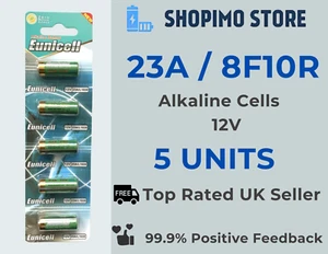 5 x 8F10R L1028 23A 23AE 12v Batteries Doorbell Chime Alkaline Eunicell Battery - Picture 1 of 2