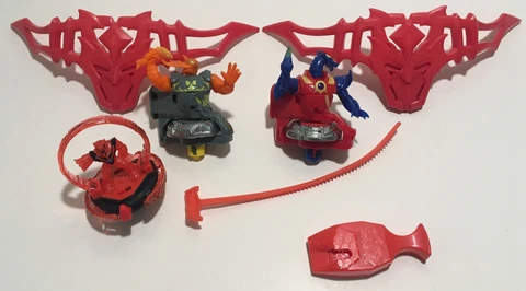 Hasbro Beyblade Beywarrior Shogun Steel & Max Steel Battler Toy Lot Set Cover