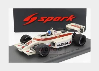 1:43 SPARK Arrows F1 A6 #30 Monaco Gp 1983 Chico Serra White Red S5783 - Immagine 1 di 2