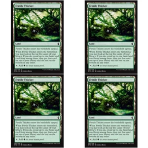 4 x FERTILE THICKET Battle for Zendikar MTG Land - Com - Picture 1 of 1