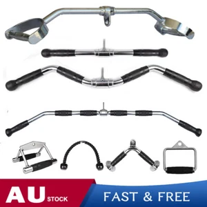 Cable Attachments Gym Accessories Lat Pull Push Press Down Tricep Stirrup Handle - Picture 1 of 29