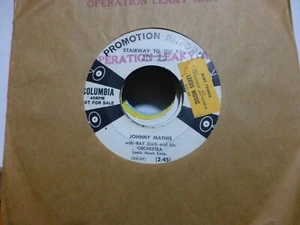 JOHNNY MATHIS STAIRWAY TO THE SEA & CALL ME PROMO NEAR MINT 45 - Picture 1 of 1