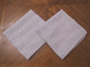 NWT RIZZY HOME Aqua 100% Cotton Gathered Two Decorative Pillow Covers 20" x 20" - Picture 1 of 4