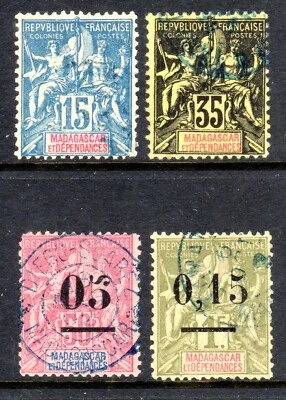 Малагасийский Скотт 35, 41, 48, и SOTN DIEGO-SUAREZ 50 французский Мадагаскар F/VF б/у. - Изображение 1 из 2