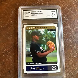 2002 Justifiable #22 Francisco Liriano Rookie Gem Mt 10 - Picture 1 of 2