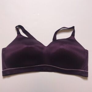 Cacique Lightly Lined Lounge Bra Plum Pull On 44D Soft Cup Wire Free NEW