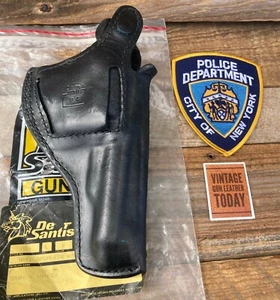 Vintage Desantis IWB OWB Leather Holster For S&W K Frame 4" SPURLESS M64 NY NYPD - Picture 1 of 4