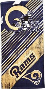 NFL St. Louis/Los Angeles Rams Diagonal Beach Towel, 30" x 60"