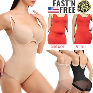 Women Waist Trainer Underbust Corset Cincher Shapewear Slim Bodysuit Body Shaper - Picture 1 of 27
