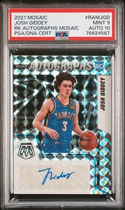2021-22 Panini Mosaic Josh Giddey Mosaic Prizm RC Rookie PSA 9 Auto PSA 10 - Imagen 1 de 2