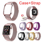 For Apple Watch 7654321 iwatch 38 40 41 42 44 45 Milanese Metal Strap Band +case
