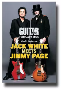 Jimmy Page & Jack White Framed 11 x 17 Guitar Player Promo Poster - Picture 1 of 2