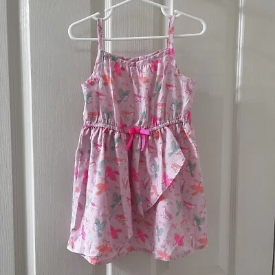Cherokee Pink Bird Faux Wrap Dress Girls Size 3T - Image 1 of 4