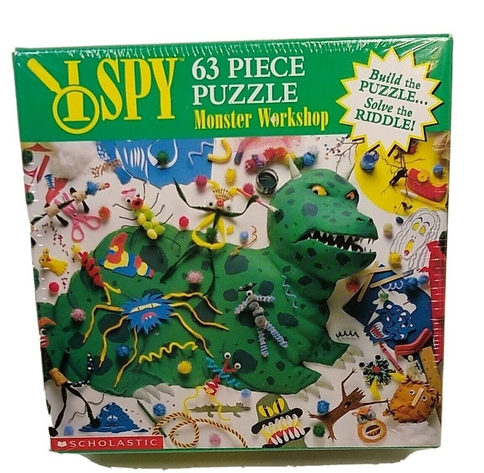Briarpatch Scholastic I Spy Monster Workshop Puzzle 63 PC 11.5 X 15