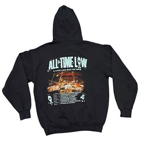 All Time Low Band Hoodie Medium Black 2014 Tour Pop Punk Blink 182 Fall Out Boy