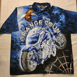 Vintage Y2K Shirt Orange County Choppers Motorcycle Mens XXL AOP Biker Grunge 00 - Picture 1 of 6