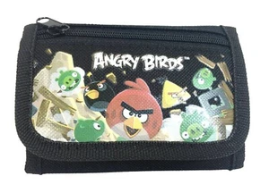 1PC Angry Birds Kids Tri-Fold Wallet Coin Holder Bag [Black] - Picture 1 of 3