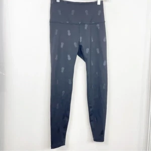 Beyond Yoga Black Pineapple Leggings Size Small S Womens Athletic - Picture 1 of 6