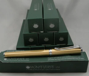10 Monteverde Limonada Roma Gold & Chrome Rollerball Pen - Brand New - 80% OFF - Picture 1 of 8